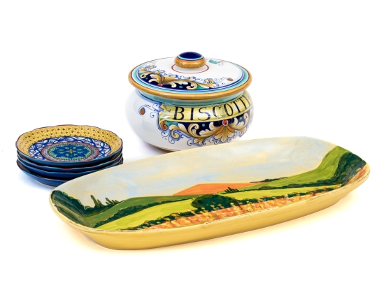 Collection Of Ceramics Including Deruta, Williams Sonoma, Bellini
