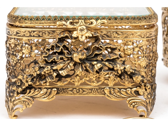 Collection Of Fashion And Limoge Brooches, Necklace And Two Jewelry Boxes