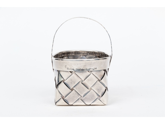 Cartier Hand- Made Sterling Silver Small Basket    1.585 Ozt. 