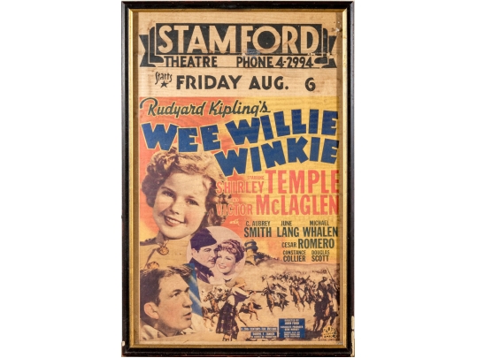 Collection Of Seven 1930's Stamford Theatre Movie Posters And  A 1953 Movie Poster