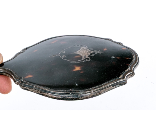 Antique Victorian Broadway & Co. (Birmingham, 1901-present) Silver And Tortoise Shell Vanity Set