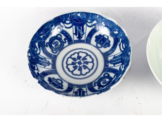 Group Of Four Blue And White Porcelain Plates