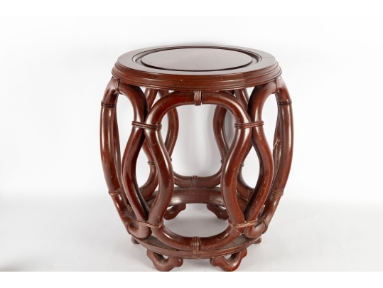 Asian Bentwood Drum Stool Or Side Table