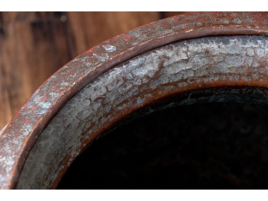 Oversized Solid Copper Jardiniere