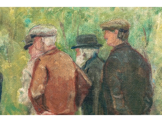 Rossiter Snyder Oil On Canvas Painting, Gathering In A Forest