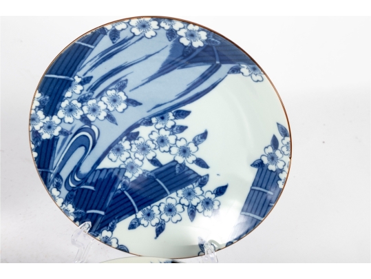 Group Of Four Blue And White Porcelain Plates