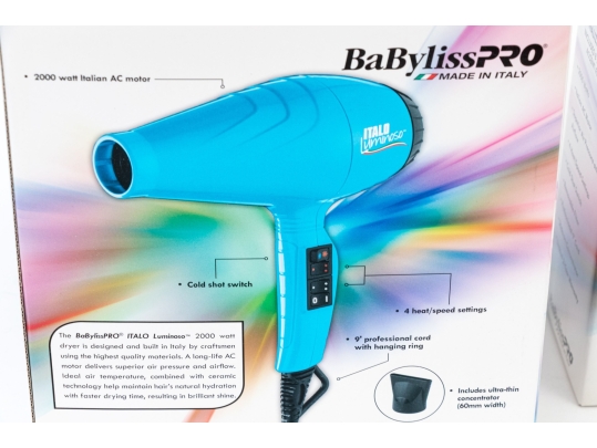 Two Italian BaByliss Pro Hair Dryers, New In Box