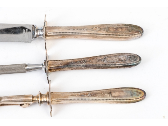 Three Piece Community Silver Plated Carving Set