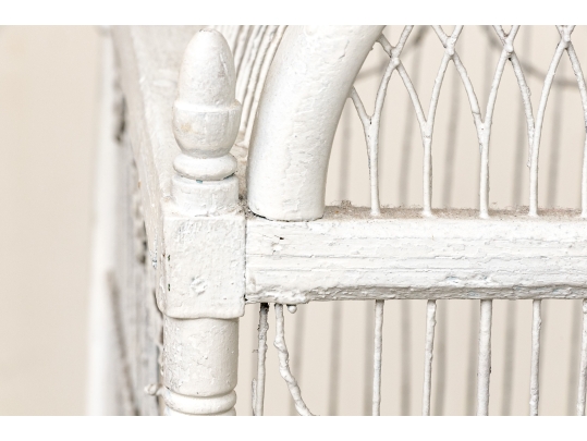 Massive Vintage Iron Birdcage On Stand