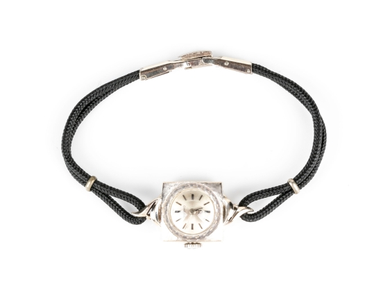 14K White Gold Omega Mechanical Watch