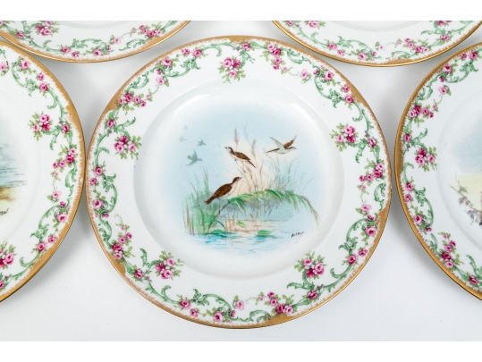 Set Of 11 French, Theodore Haviland Limoge Dishes, Signed