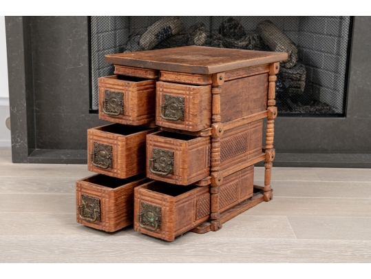 Vintage Six-drawer Table Storage Cabinet.