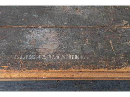 19th Century Blanket Chest With Blue Paint