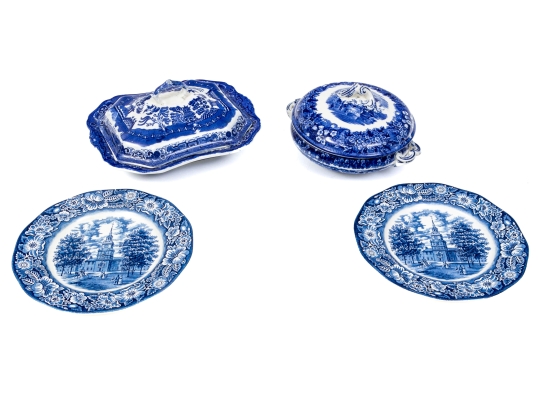 Collection Of English Blue And White Transferware