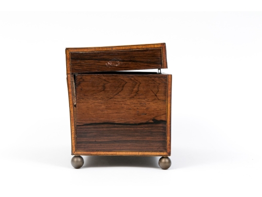 Antique Mahogany Teacaddy, For Restoration. 