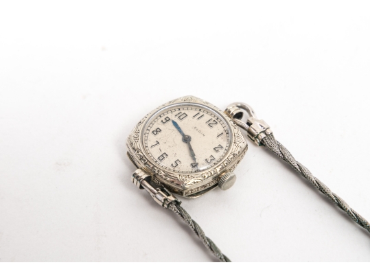 Vintage 14K White Gold Elgin Wristwatch
