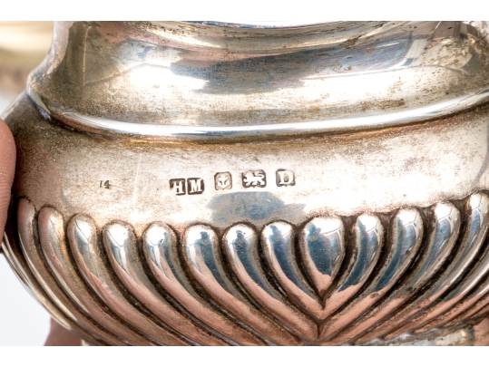 Antique English Georgian Style Sterling Silver Tea Service 35.56 Gross Ozt.