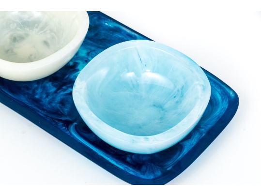 Lilly Juilet Four Piece Collection Of Acrylic And Resin Serving Wares