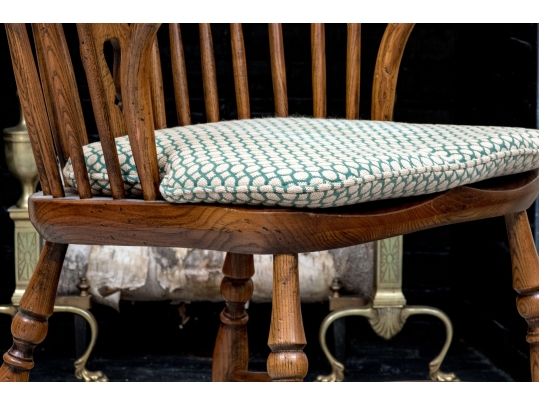 Nicely Carved Oak Windsor Armchair
