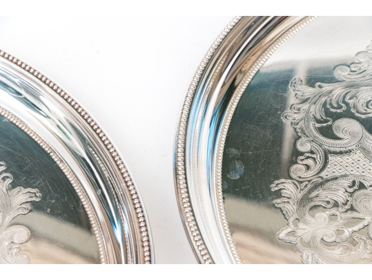 Pair Of Towle Silver Plated Serving Trays