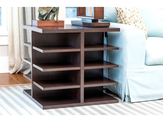 Quality End Table With Sixteen Shelves