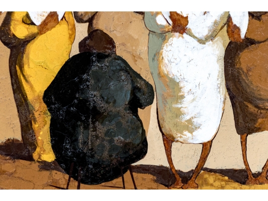 Mixed Media On Board Of A Choir In The Manner Of Andres Escartin (Spanish, B. 1938)