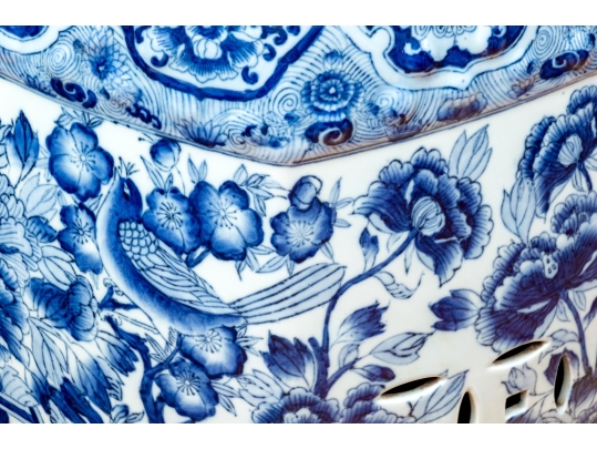 Decorative Chinese Blue And White Porcelain Garden Stool