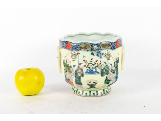 Chinese Famille Verte Porcelain Jardinière