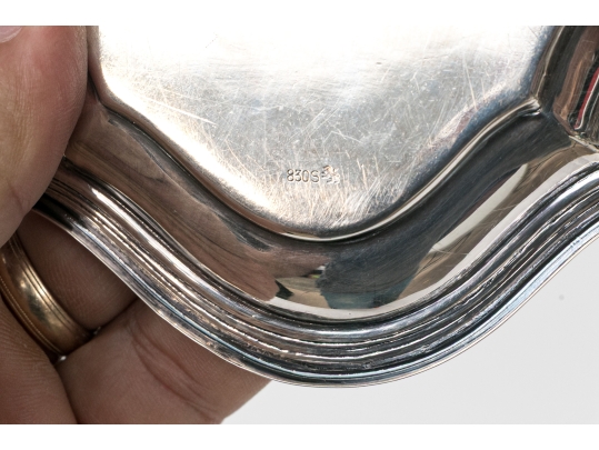 830 Silver Creamer & Sugar Bowl With Tray, 11.320 Troy Os. 