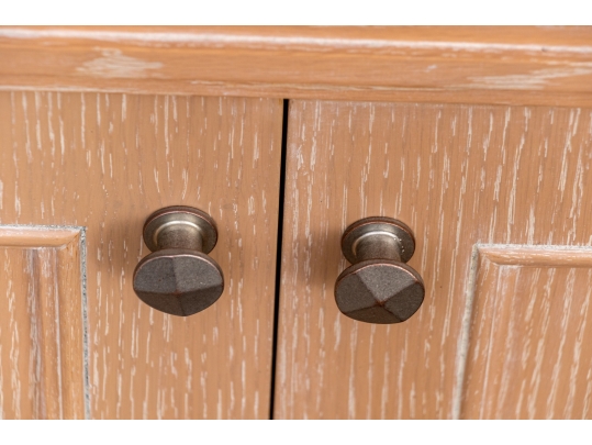 Large Natural Finished Media Cabinet