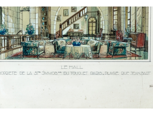 Two Signed French Architectural Artworks
