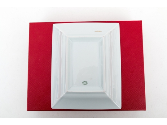 Cartier Fabulous Double Crocodile Limoge Porcelain Trinket Tray, With Box