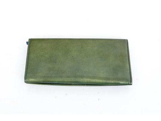 Bulgari Green Patent Leather Wallet