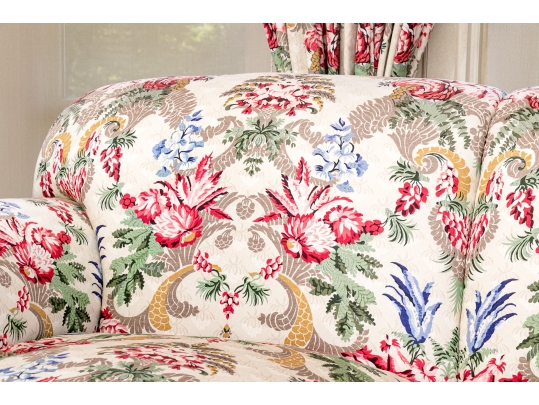 Custom Upholstered Sofa With Bullion Fringe