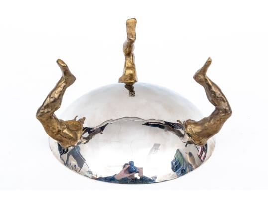 Michael Aram Stainless Bowl On Human Form Legs