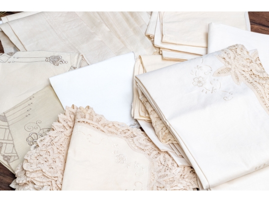 Quality Collection Of Linen Table Settings And A Tablecloth