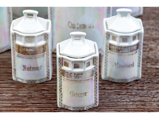 Collection Of German Lustreware Kitchen Ceramic Vessels