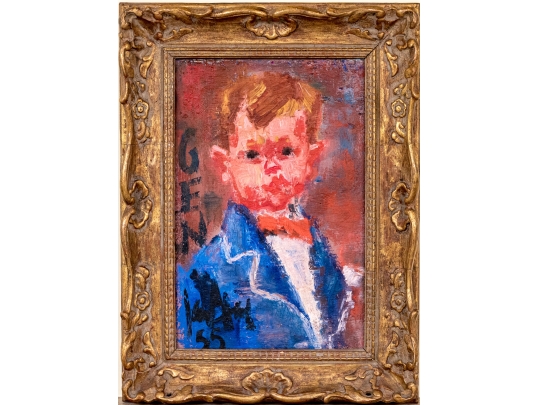 Gen Paul (French, 1895-1975) Oil On Board, Portrait Of A Boy, 1955