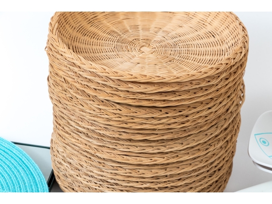 Collection Of Melamine And Woven Bowls