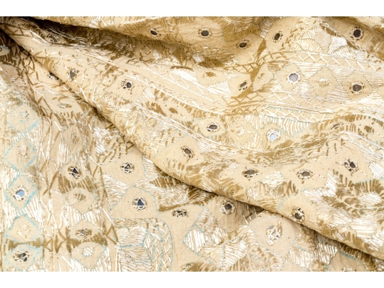 Fabulous Embroidered And Embellished Table Cloth