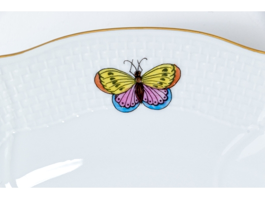 Set Of Ten Herend Hungary Hand-Painted Porcelain 10 1/4