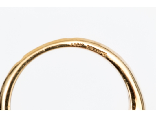 Fred 18k Yellow Gold Magnficent Vintage South Sea Cultured Pearl And Diamond Ring, Size 5.75