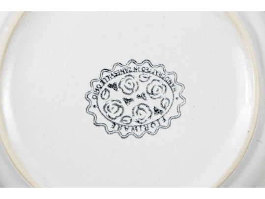 Fioriware Green Foliate Moulded Ceramic Plates