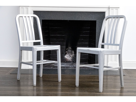 Pair Of Aluminum Side Chairs