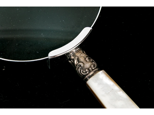 Two Antique Mother-of-pearl Magnifying Glasses