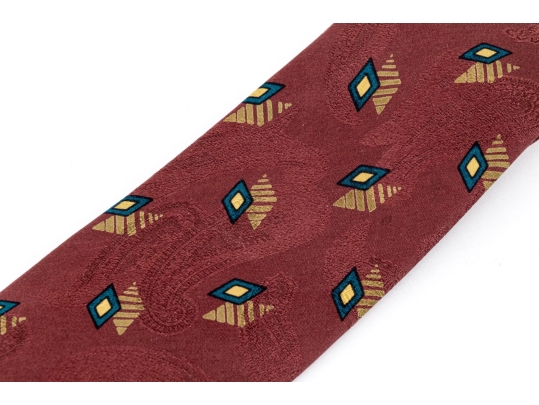 Chanel Vintage Contemporary And Paisley Patterned Silk Tie