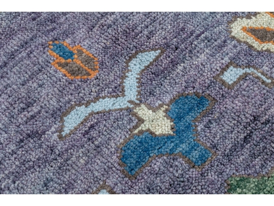 HAND KNOTTED INDIAN OUSHAK ROOM SIZE CARPET - 11' 10