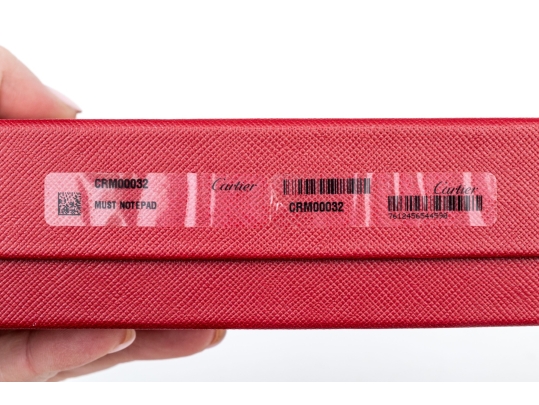 Cartier Burgundy Leather Notepad Holder, Must De Cartier, With Box