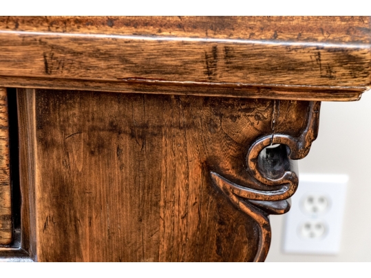Chinese Carved Console Cabinet