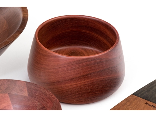 Assembled Collection Of Seven Wooden Serving Utensils